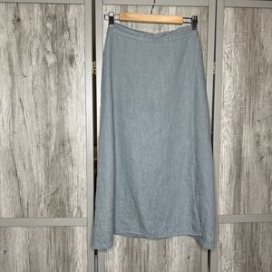 Len OK Wrap Skirt Women Size L Boho Lagnelook Hippie Natural Minimalist Gray